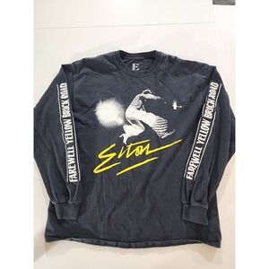 Elton John Farewell Yellow Brink Road Tour Longsleeve Black Shirt Size XL